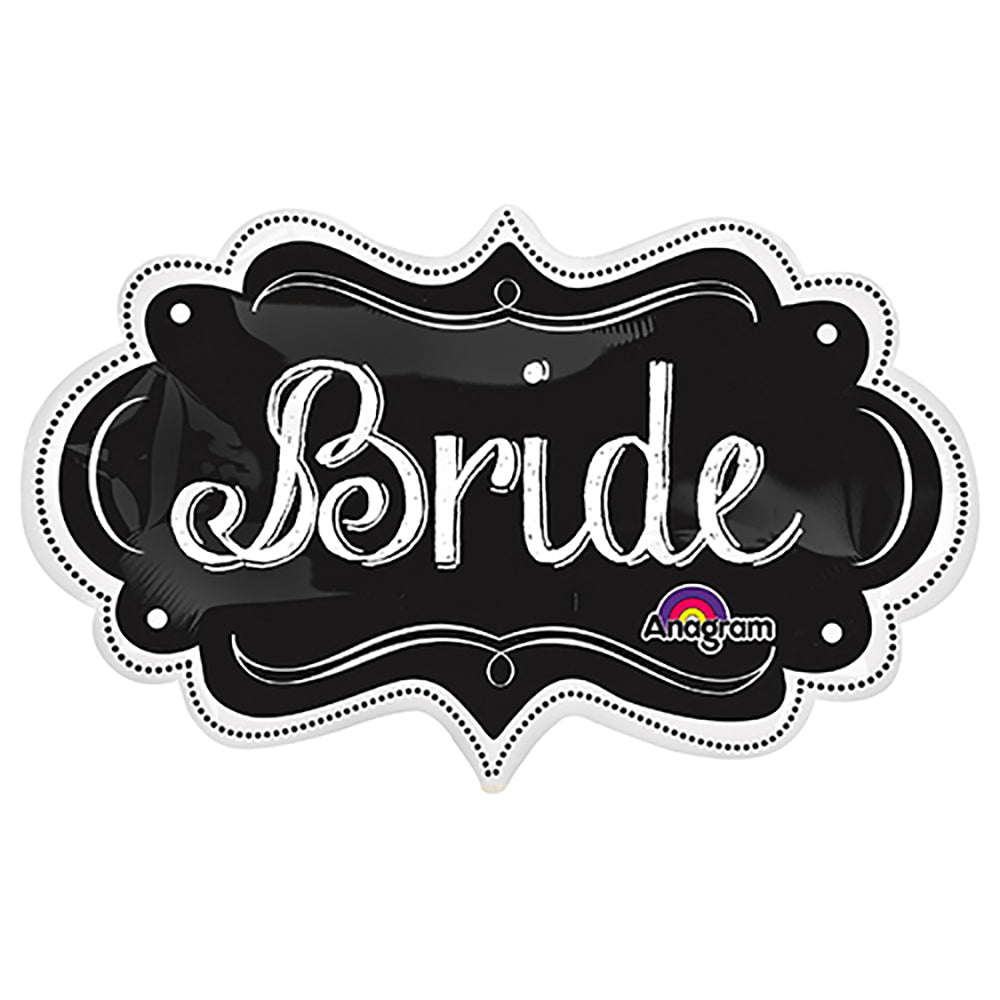 Anagram 34 inch BRIDE CHARLKBOARD MARQUEE Foil Balloon 31238-01-A-P