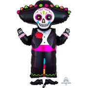 Anagram 34 inch DAY OF THE DEAD SKELETON Foil Balloon 39996-01-A-P