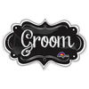 Anagram 34 inch GROOM CHARLKBOARD MARQUEE Foil Balloon 31239-01-A-P