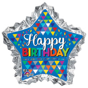 Anagram 34 inch HAPPY BIRTHDAY PRIMARY SKETCHY PATTERNS Foil Balloon 33610-01-A-P