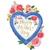 Anagram 34 inch HAPPY MOTHER'S DAY PAINTED FLORALS HEART Foil Balloon 45440-01-A-P