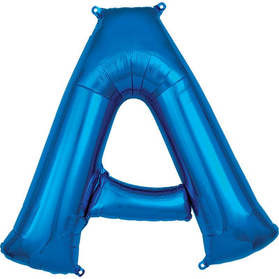 Anagram 34 inch LETTER A - ANAGRAM - BLUE Foil Balloon 35401-01-A-P
