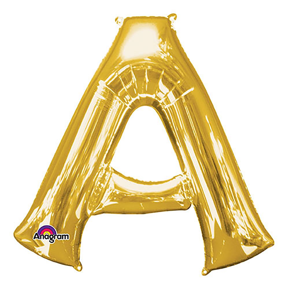 Anagram 34 inch LETTER A - ANAGRAM - GOLD Foil Balloon 32947-01-A-P