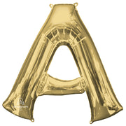Anagram 34 inch LETTER A - ANAGRAM - WHITE GOLD Foil Balloon 44627-01-A-P