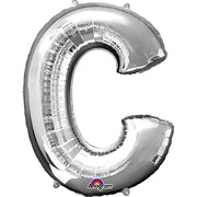 Anagram 34 inch LETTER C - ANAGRAM - SILVER Foil Balloon 32950-01-A-P