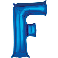 Anagram 34 inch LETTER F - ANAGRAM - BLUE Foil Balloon 35411-01-A-P