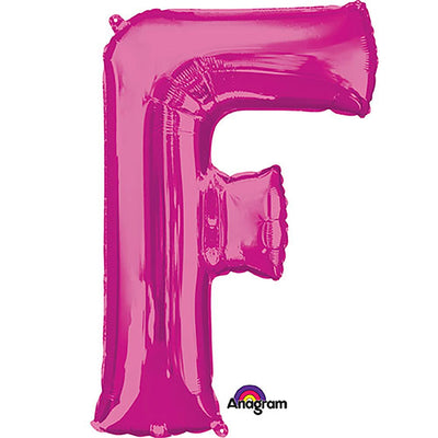 Anagram 34 inch LETTER F - ANAGRAM - PINK Foil Balloon 35412-01-A-P