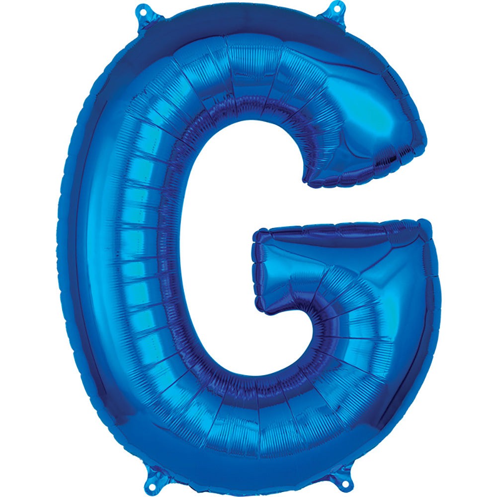Anagram 34 inch LETTER G - ANAGRAM - BLUE Foil Balloon 35413-01-A-P