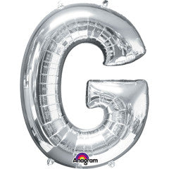 Anagram 34 inch LETTER G - ANAGRAM - SILVER Foil Balloon 32958-01-A-P