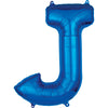 Anagram 34 inch LETTER J - ANAGRAM - BLUE Foil Balloon 35419-01-A-P