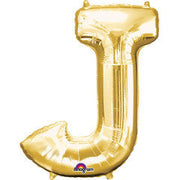 Anagram 34 inch LETTER J - ANAGRAM - GOLD Foil Balloon 32966-01-A-P