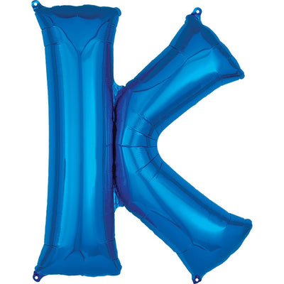 Anagram 34 inch LETTER K - ANAGRAM - BLUE Foil Balloon 35421-01-A-P