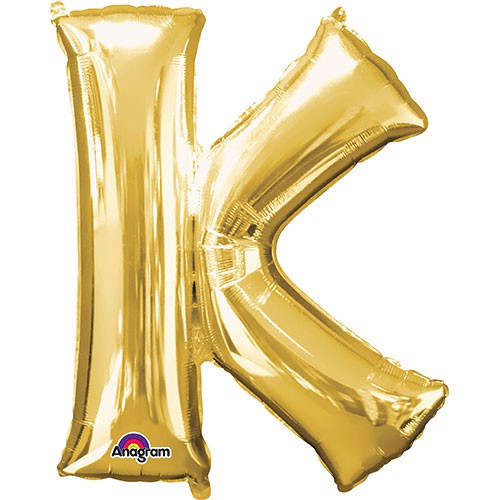 Anagram 34 inch LETTER K - ANAGRAM - GOLD Foil Balloon 32968-01-A-P