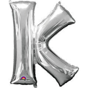 Anagram 34 inch LETTER K - ANAGRAM - SILVER Foil Balloon 32967-01-A-P