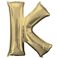 Anagram 34 inch LETTER K - ANAGRAM - WHITE GOLD Foil Balloon 44614-01-A-P