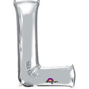 Anagram 34 inch LETTER L - ANAGRAM - SILVER Foil Balloon 32969-01-A-P