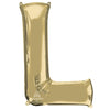Anagram 34 inch LETTER L - ANAGRAM - WHITE GOLD Foil Balloon 44657-01-A-P