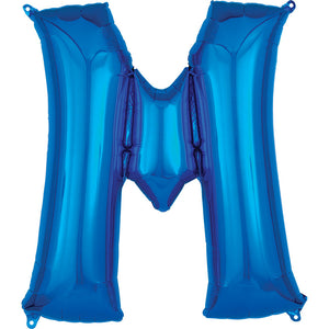 Anagram 34 inch LETTER M - ANAGRAM - BLUE Foil Balloon 35425-01-A-P