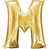Anagram 34 inch LETTER M - ANAGRAM - GOLD Foil Balloon 32972-01-A-P
