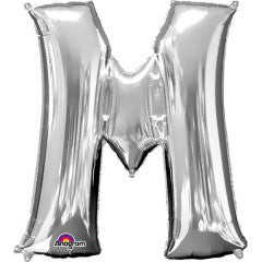 Anagram 34 inch LETTER M - ANAGRAM - SILVER Foil Balloon 32971-01-A-P