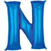 Anagram 34 inch LETTER N - ANAGRAM - BLUE Foil Balloon 35427-01-A-P