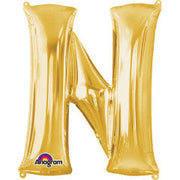 Anagram 34 inch LETTER N - ANAGRAM - GOLD Foil Balloon 32974-01-A-P