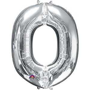 Anagram 34 inch LETTER O - ANAGRAM - SILVER Foil Balloon 32975-01-A-P