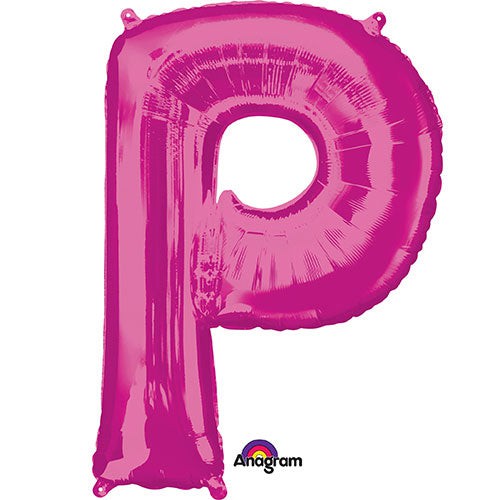 Anagram 34 inch LETTER P - ANAGRAM - PINK Foil Balloon 35432-01-A-P