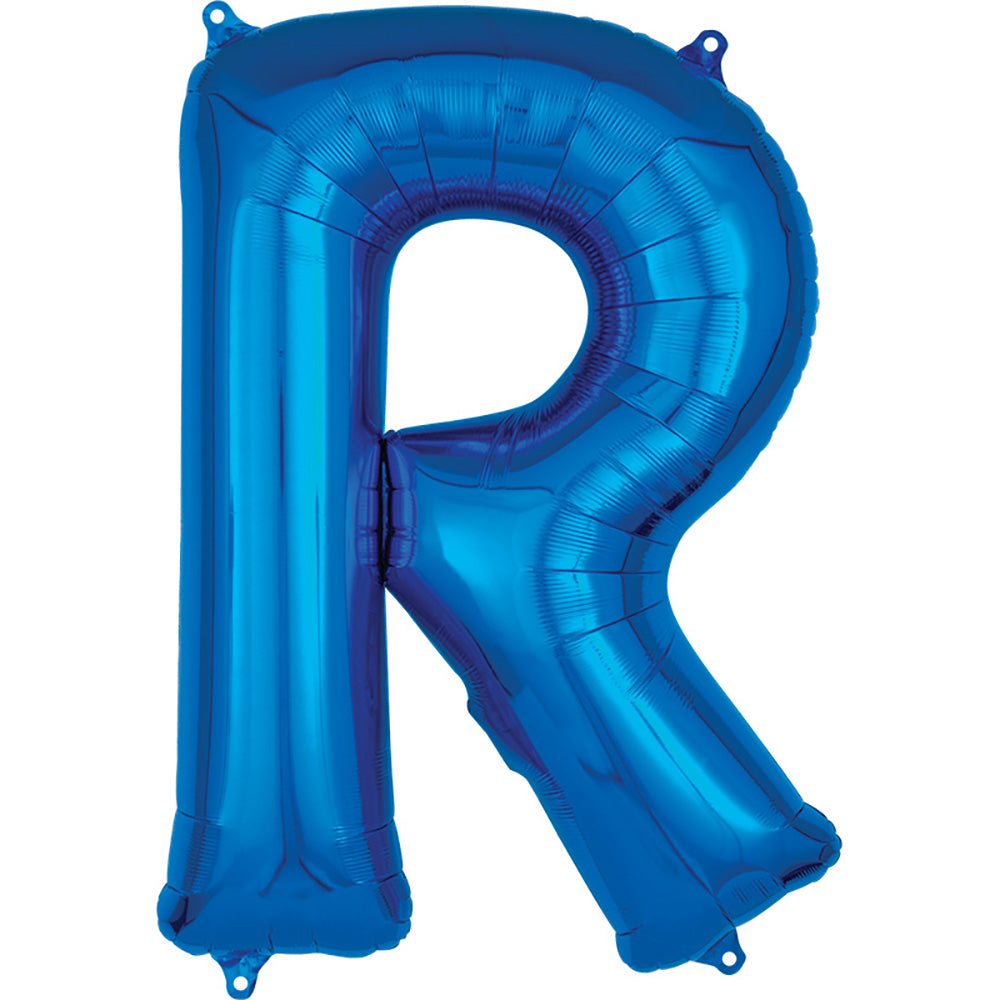 Anagram 34 inch LETTER R - ANAGRAM - BLUE Foil Balloon 35435-01-A-P