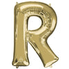 Anagram 34 inch LETTER R - ANAGRAM - WHITE GOLD Foil Balloon 44606-01-A-P