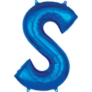 Anagram 34 inch LETTER S - ANAGRAM - BLUE Foil Balloon 35437-01-A-P