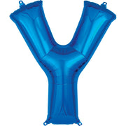 Anagram 34 inch LETTER Y - ANAGRAM - BLUE Foil Balloon 35449-01-A-P