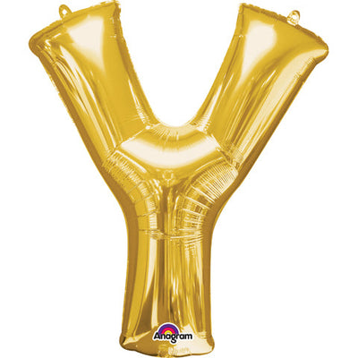 Anagram 34 inch LETTER Y - ANAGRAM - GOLD Foil Balloon 32998-01-A-P