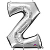 Anagram 34 inch LETTER Z - ANAGRAM - SILVER Foil Balloon 32999-01-A-P