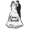 Anagram 34 inch LOVE AND CHERISH COUPLE Foil Balloon 30840-01-A-P