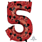 Anagram 34 inch MICKEY MOUSE FOREVER NUMBER 5 Foil Balloon 39887-01-A-P