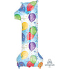 Anagram 34 inch NUMBER 1 - ANAGRAM - BALLOONS & STREAMERS Foil Balloon 28245-01-A-P