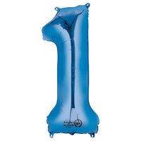 Anagram 34 inch NUMBER 1 - ANAGRAM - BLUE Foil Balloon 28273-01-A-P