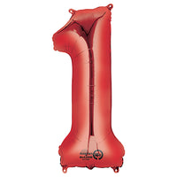 Anagram 34 inch NUMBER 1 - ANAGRAM - RED Foil Balloon 28274-01-A-P