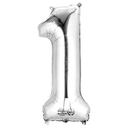 Anagram 34 inch NUMBER 1 - ANAGRAM - SILVER Foil Balloon 27981-01-A-P