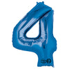 Anagram 34 inch NUMBER 4 - ANAGRAM - BLUE Foil Balloon 28282-01-A-P