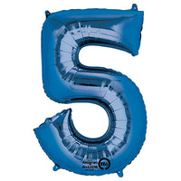 Anagram 34 inch NUMBER 5 - ANAGRAM - BLUE Foil Balloon 28285-01-A-P