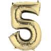 Anagram 34 inch NUMBER 5 - ANAGRAM - WHITE GOLD Foil Balloon 44665-01-A-P