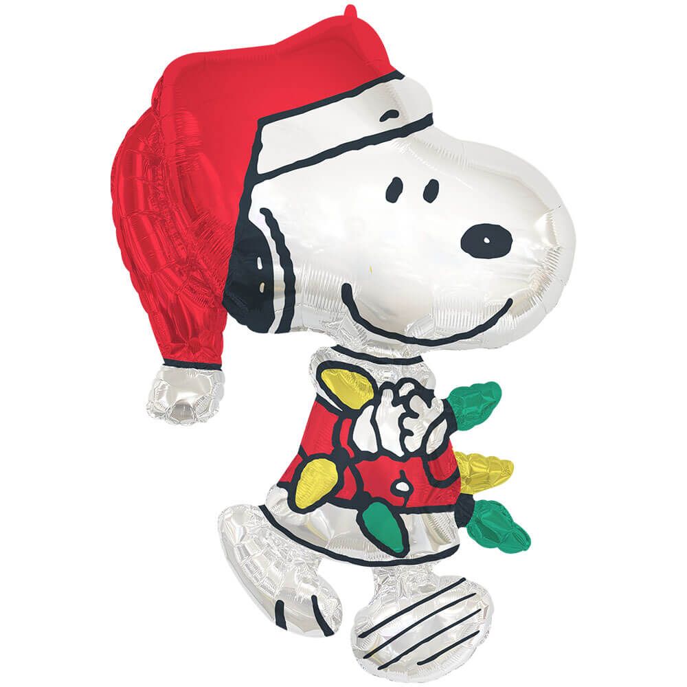 34 inch PEANUTS SANTA SNOOPY