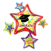 Anagram 35 inch GRAD STAR CLUSTER Foil Balloon 08809-02-A-U