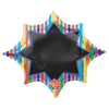 Anagram 35 inch MULTI-STRIPE BURST BLACK BOARD Foil Balloon 32524-01-A-P
