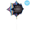 Anagram 35 inch MULTI-STRIPE BURST BLACK BOARD Foil Balloon 32524-01-A-P