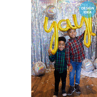 Anagram 35″ SCRIPT PHRASE: "YAY!" - GOLD (AIR-FILL ONLY) Foil Balloon 36694-11-A-P