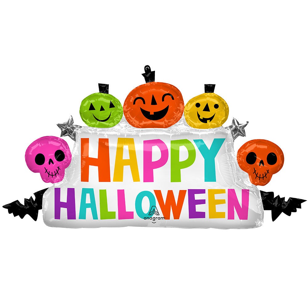 Anagram 39 inch COLORFUL & CREEPY HALLOWEEN MARQUEE Foil Balloon 44825-01-A-P
