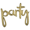 Anagram 39″ SCRIPT PHRASE "PARTY" WHITE GOLD (AIR-FILL ONLY) Foil Balloon 44648-11-A-P